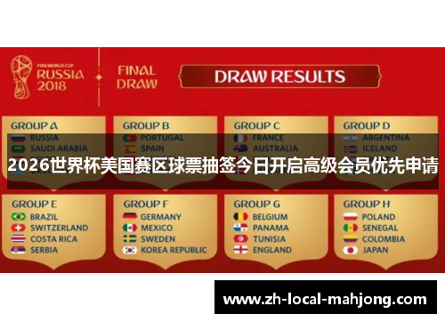 2026世界杯美国赛区球票抽签今日开启高级会员优先申请